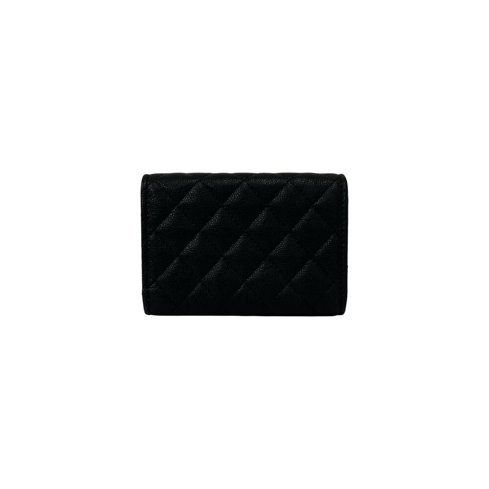 CHANEL Black Caviar Leather Logo Wallet - Picture 2 of 10